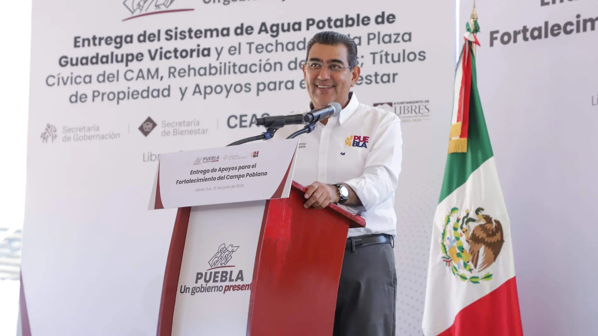 En Puebla se han invertido cantidades históricas en la agricultura, menciona Sergio Salomón